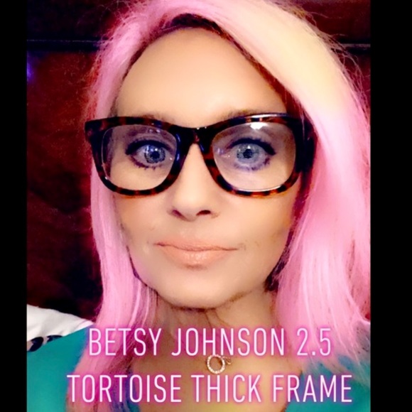 Betsy Johnson tortoise thick readers - RARE! - Picture 8 of 9